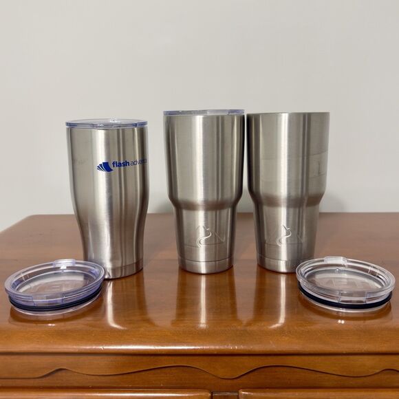 Ozark Trail Other - 2 Ozark Trail 30 Ounce Tumblers And 1 Stainless 20 Ounce Tumbler +2 Yeti Lids